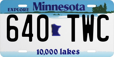 MN license plate 640TWC