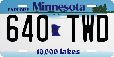 MN license plate 640TWD