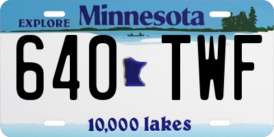 MN license plate 640TWF