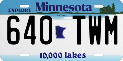 MN license plate 640TWM