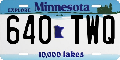 MN license plate 640TWQ