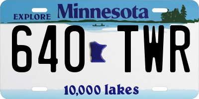 MN license plate 640TWR