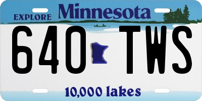 MN license plate 640TWS