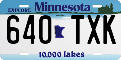 MN license plate 640TXK