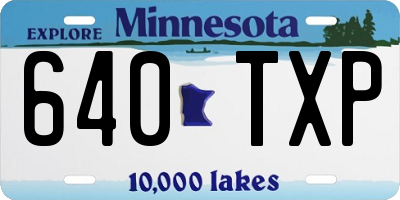 MN license plate 640TXP