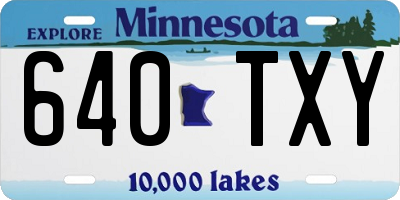 MN license plate 640TXY