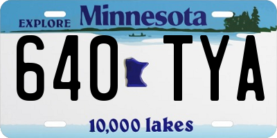 MN license plate 640TYA