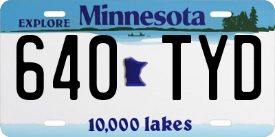 MN license plate 640TYD