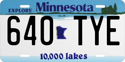 MN license plate 640TYE