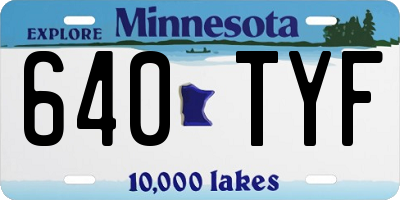 MN license plate 640TYF