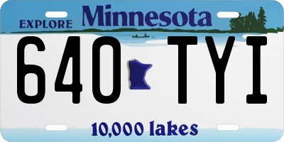 MN license plate 640TYI