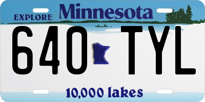 MN license plate 640TYL
