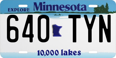 MN license plate 640TYN