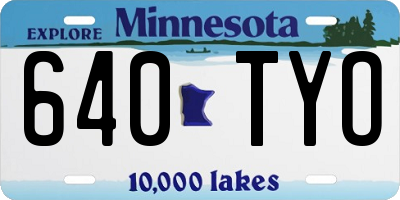 MN license plate 640TYO