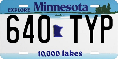 MN license plate 640TYP