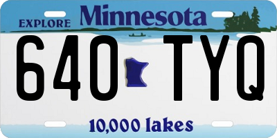 MN license plate 640TYQ