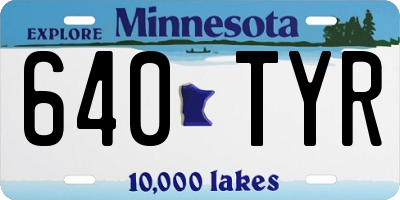 MN license plate 640TYR
