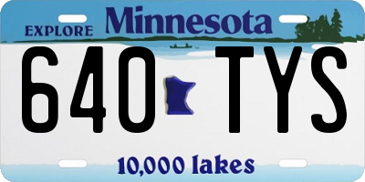 MN license plate 640TYS