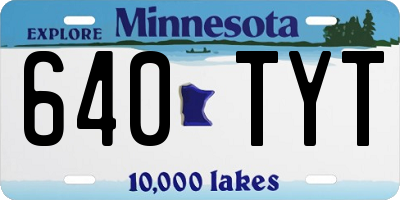 MN license plate 640TYT