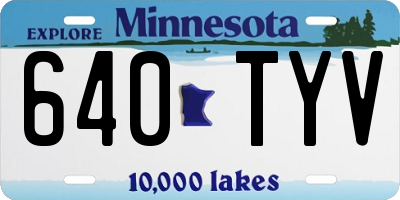 MN license plate 640TYV