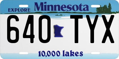 MN license plate 640TYX