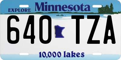MN license plate 640TZA