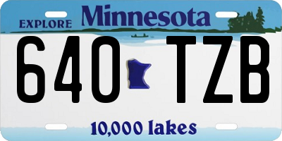 MN license plate 640TZB
