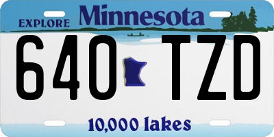 MN license plate 640TZD