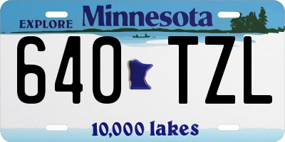 MN license plate 640TZL
