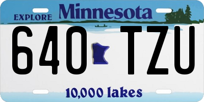 MN license plate 640TZU