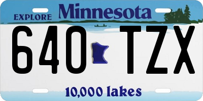 MN license plate 640TZX