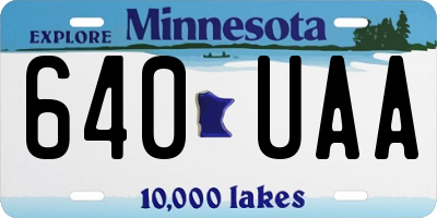 MN license plate 640UAA