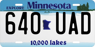 MN license plate 640UAD