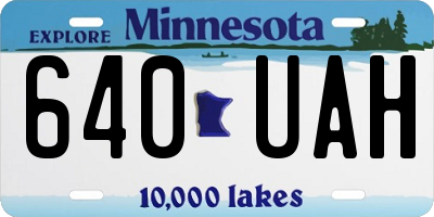 MN license plate 640UAH