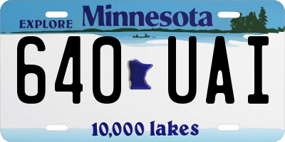 MN license plate 640UAI