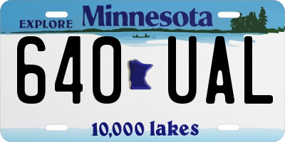 MN license plate 640UAL