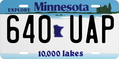 MN license plate 640UAP