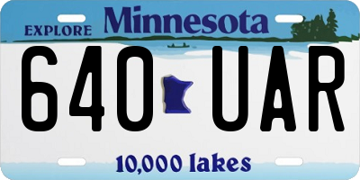 MN license plate 640UAR