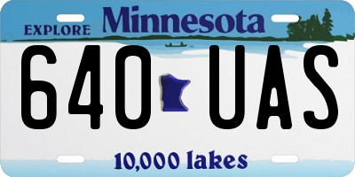 MN license plate 640UAS