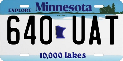 MN license plate 640UAT