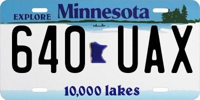MN license plate 640UAX