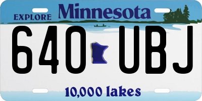 MN license plate 640UBJ