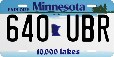 MN license plate 640UBR
