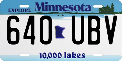 MN license plate 640UBV