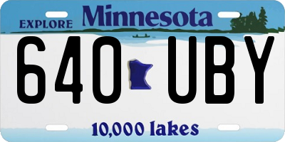 MN license plate 640UBY
