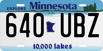 MN license plate 640UBZ