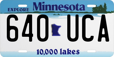 MN license plate 640UCA