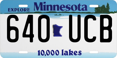 MN license plate 640UCB