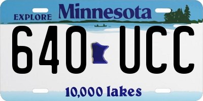 MN license plate 640UCC