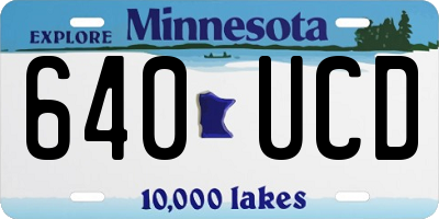 MN license plate 640UCD